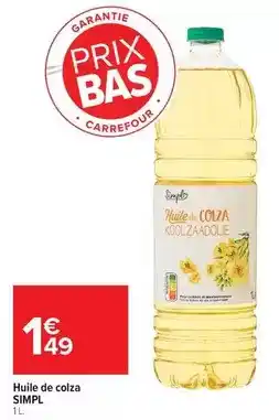 Carrefour Market Carrefour - huile de colza offre