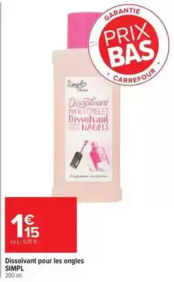 Carrefour Market Carrefour - dissolvant pour les ongles offre