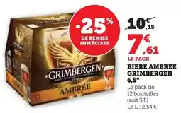 Hyper U Grimbergen - biere ambree 6,5° offre