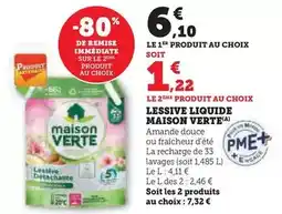 Hyper U Maison verte - lessive liquide offre