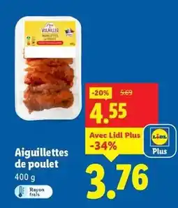 Lidl L'étal du volailler - aiguillettes de poulet offre