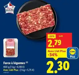 Lidl L'etal du boucher - farce à légumes offre