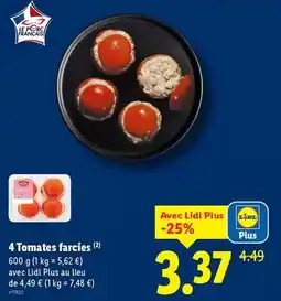 Lidl L'etal du boucher - 4 tomates farcies offre