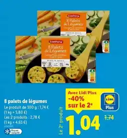 Lidl Freshona - 8 palets de légumes offre