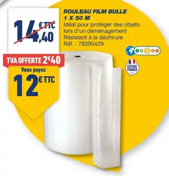 Bureau Vallée Rouleau film bulle 1 x 50 m offre