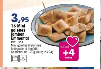 Croque Gel 16 Mini Galettes Jambon Emmental offre