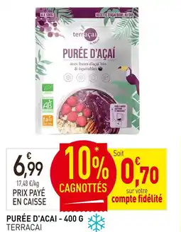 naturéO Terracai purée d'açaí offre