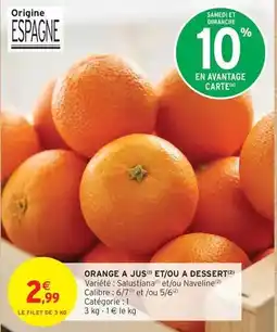 Intermarché Express Orange - a jus et/ou a dessert offre