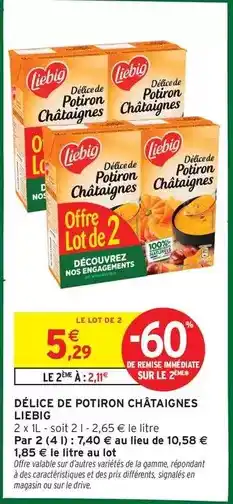 Intermarché Express Liebig - délice de potiron châtaignes offre