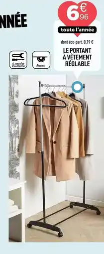 Centrakor Le portant a vetement réglabe offre