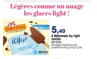 Croque Gel 6 Batonnets Icy Light Vanille offre