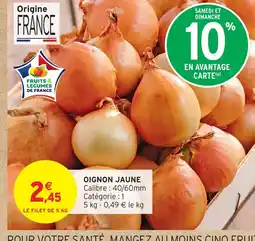 Intermarché Oignon jaune offre