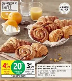 Intermarché Assortiment de viennoiseries pur beurre x9 offre