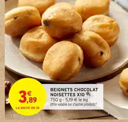 Intermarché Beignets chocolat noisettes x10 offre