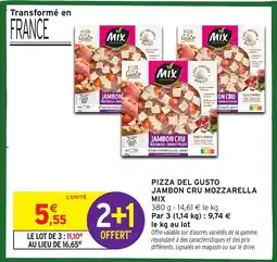 Intermarché MIX Pizza del gusto jambon cru mozzarella offre