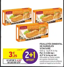 Intermarché VITACUIRE Feuilletés emmental x8 surgelés offre