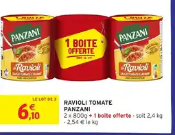 Intermarché PANZANI Ravioli tomate offre