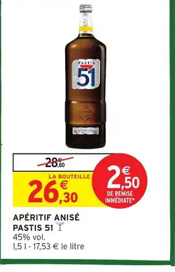 Intermarché PASTIS 51 Apéritif anisé offre