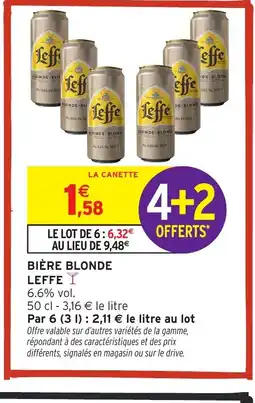 Intermarché LEFFE Bière blonde offre