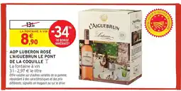 Intermarché Aop luberon rosé l'aiguebrun le pont de la coquille y offre