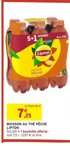 Intermarché LIPTON Boisson au thé pêche offre
