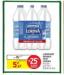 Intermarché LORINA Limonade double zest offre