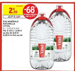 Intermarché VITTEL Eau minérale naturelle offre