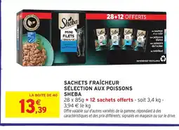 Intermarché SHEBA Sachets fraîcheur sélection aux poissons offre