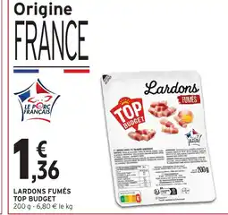 Intermarché TOP BUDGET Lardons fumés offre