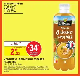 Intermarché FLORETTE Velouté 8 légumes du potager offre