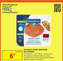 Intermarché DELPIERRE Saumon fumé norvège offre