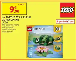 Intermarché LEGO La tortue et la fleur de nénuphar offre