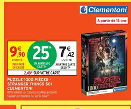 Intermarché CLEMENTONI Puzzle 1000 pièces - stranger things s01 offre