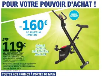 E.Leclerc Vèlo D'Appartement Pliant Garantie Constructeur offre