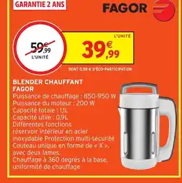 Intermarché FAGOR Blender chauffant offre