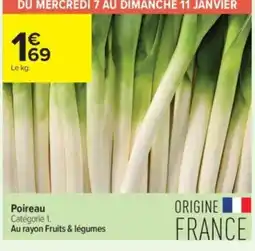 Carrefour Contact Poireau offre