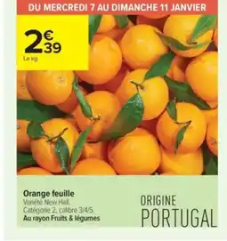 Carrefour Contact Orange feuille offre