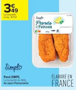 Carrefour Contact SIMPL Pané offre