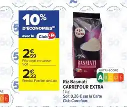 Carrefour Contact CARREFOUR EXTRA Riz Basmati offre