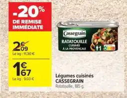 Carrefour Contact CASSEGRAIN Légumes cuisinés offre