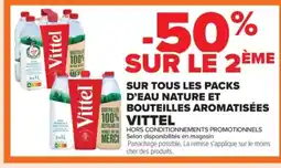 Carrefour Contact VITTEL Sur tous les packs d'eau nature et bouteille aromatisées offre
