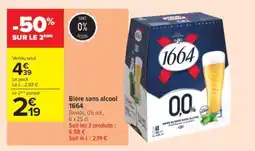 Carrefour Contact 1664 Bière sans alcool offre