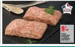 Super U Chair a saucisse ou farce a légumes pur porc offre