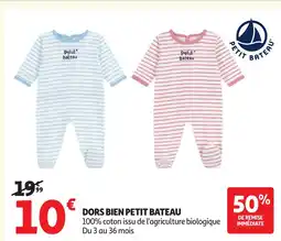 Auchan PETIT BATEAU Dors bien offre