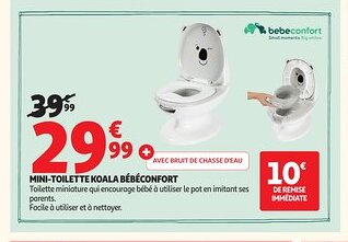 Auchan BÉBÉCONFORT Mini-toilette koala offre