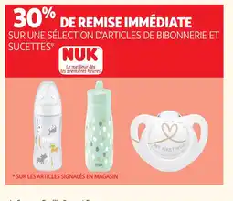Auchan Sur une sélection d'articles de bibonnerie et sucettes offre