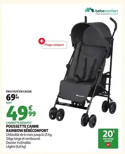 Auchan BÉBÉCONFORT Poussette canne rainbow offre