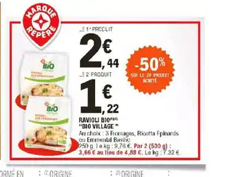 E.Leclerc Ravioli Bio "Bio Village offre