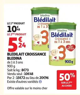 Auchan BLEDINA Bledilait croissance offre