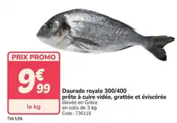 Promocash Daurade royale 300/400 offre